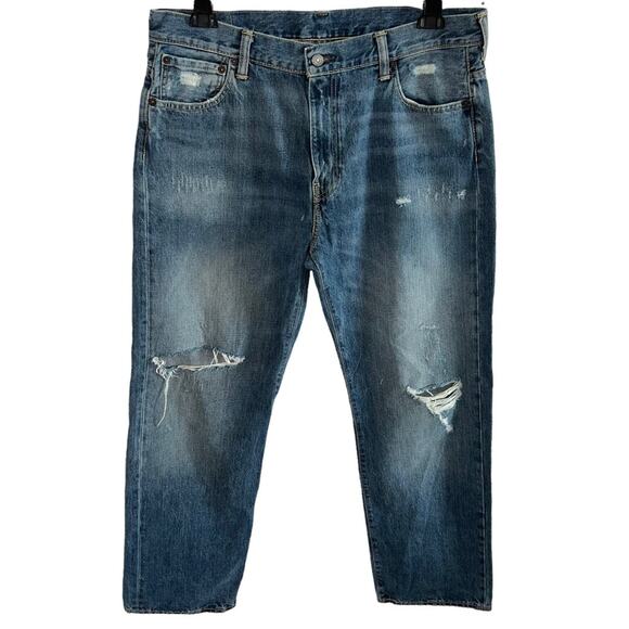 Levi's 569 Men's Distressed Ripped Loose Straight Jean's Size 36X34 - Picture 1 of 8